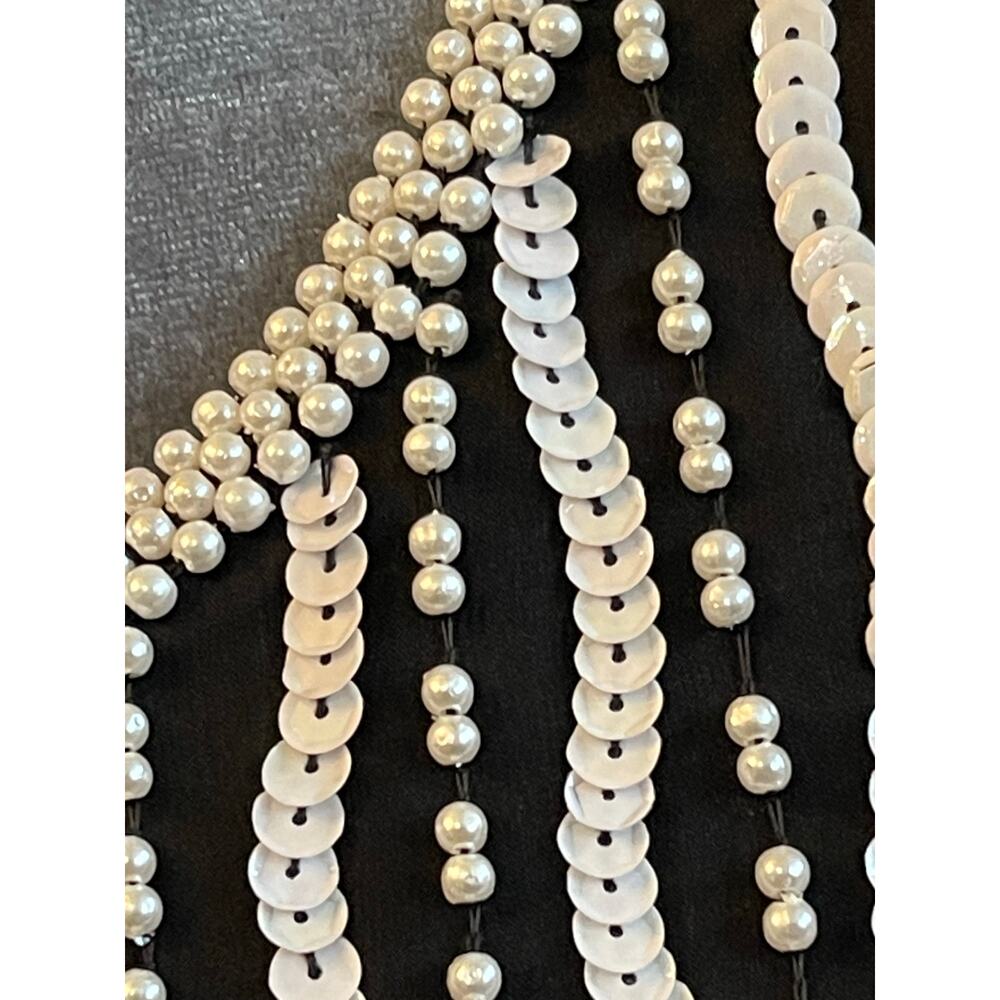 Vintage Stenay Sequin Silk Top Cocktail Glam Top Large - Picture 7 of 7